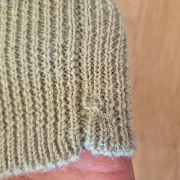 Vintage Lautreamont Made in Japan 100% Wool Cardigan V-Neck Button Pocket Green - Picture 14 of 16